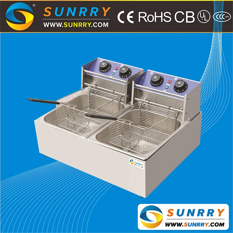 Twins tank 2 basket 6L*2 henny penny machine chicken and potato chips pressure fryer with temperature limiter