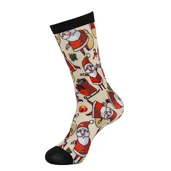 High Technique Printing Crew Sock Christmas Style Women Fashion Sock