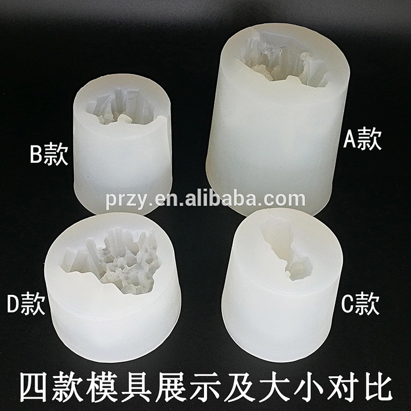 3D Silicone cake mold silicone molds candy mould chocolate moulds crystal icicle 4 shape aroma stone moulds