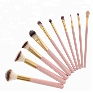 Professional 10pcs Pink Makeup Brushes Set Powder Face Brush Cosmetic Beauty Tools