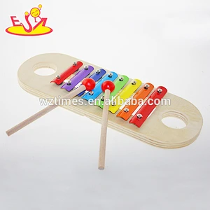 Wholesale musical wooden baby xylophone 8 notes learning toy wooden baby xylophone W07C035