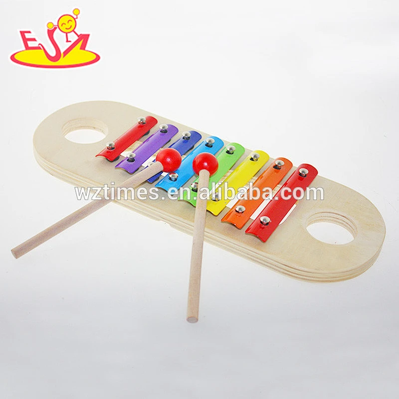 Wholesale musical wooden baby xylophone 8 notes learning toy wooden baby xylophone W07C035