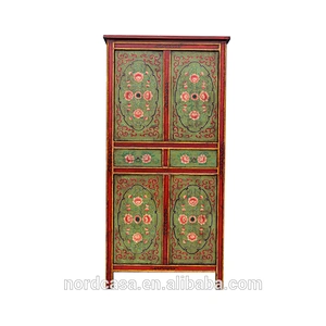 wholesale antique reproduction hand painted wooden drawer tibetan furniture
