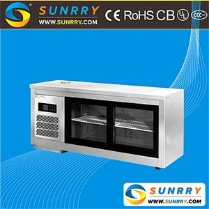 Wholesale hotel hanging glass door salad bar refrigerated cabinet sale (SY-RWC1800S)