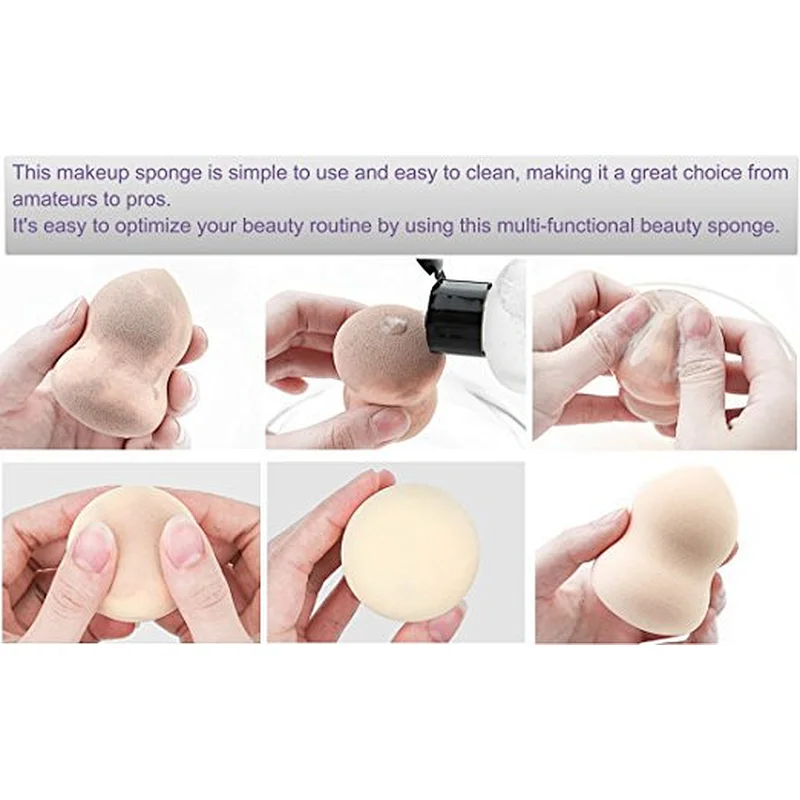 3pc latex free makeup blender sponge puff