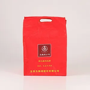 Custom red rectangular bag for white wine packaging