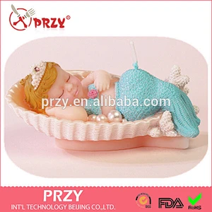 PRZY 3D Mermaid silicone mold candle silicone mold