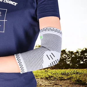 Natural Bamboo Fiber Material with Different Size Knitted Elbow Protector