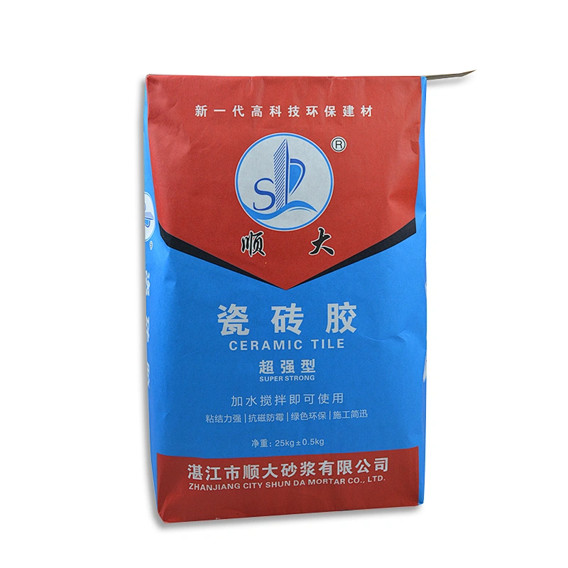 Industrial use block-bottom kraft paper valve bags 25kg
