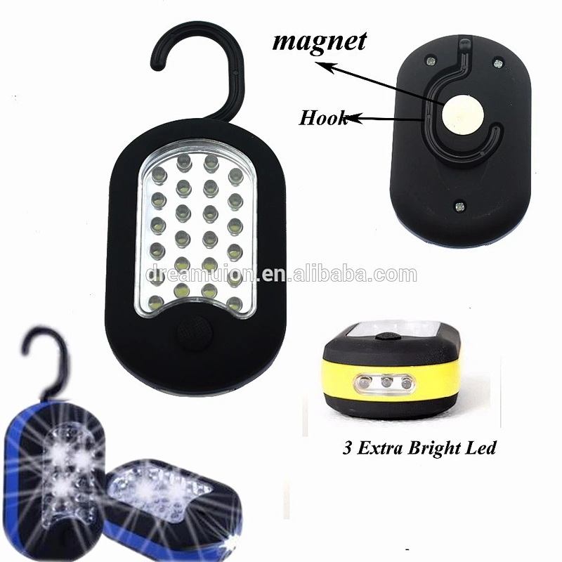 27 LED Work Light Hook Flashlight with Magnet and 2 Light Modes Camping Bright
