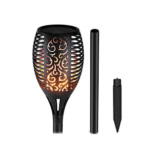96 LED sensor solar light garden led solar light dancing flame solar torch lighting pole light