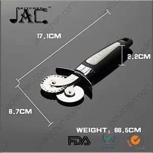 Hot Selling 2017 Amazon Stainless Steel Wooden Pizza Cutter