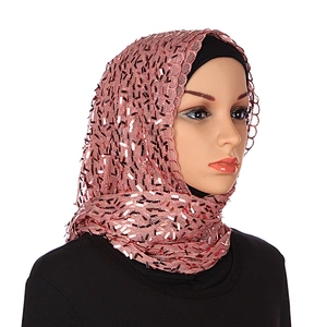 Hijab Factory High-End Muslim Womens Solid Color Soft Chiffon Dubai Instant Shawl Maxi Hijab