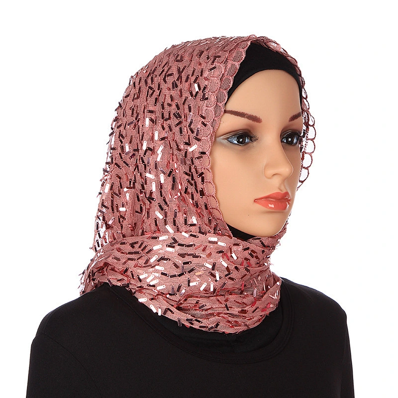 Hijab Factory High-End Muslim Womens Solid Color Soft Chiffon Dubai Instant Shawl Maxi Hijab