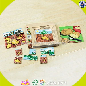 wholesale funny variety of animals shape kids puzzle toy high quality wooden shape kids puzzle toy bring fun W14A138