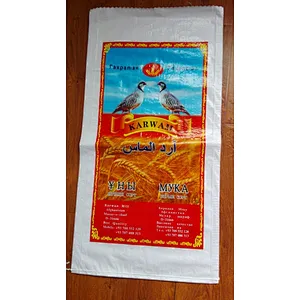 50kg gravure printing white plastic laminated pp woven wheat flour packaging bag for sugar,rice,feet,bran