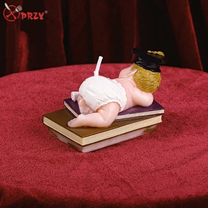 PRZY 3D sleeping baby candle silicone mold DIY doctor Baby rubber soap molds