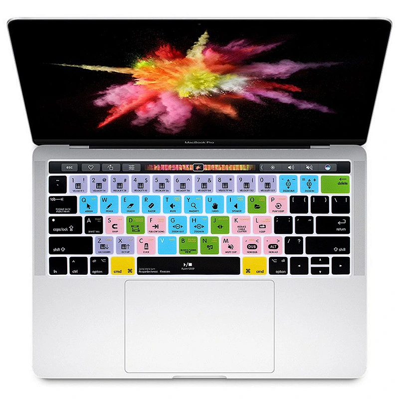 China Product Washable Propellerhead Reason Silicone Keyboard cover for macbook pro skin Laptop Keyboard Cover Touch Bar