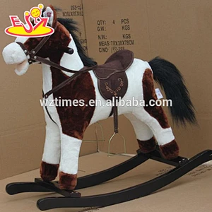 wholesale cheap wooden kids rocking horse best sale wooden kids rocking horse W16D077