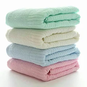 Free Sample Customized Logo Bath Towels China Supply 100% Cotton Towel Wholesale Color Towels