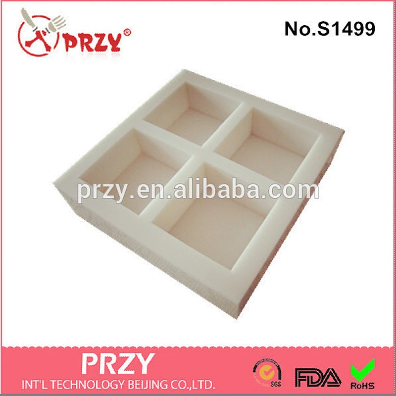 2015 new handmade silicone square soap mold,silicone loaf mold