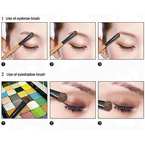 Wholesale 2pcs custom logo makeup brush eyebrow eyeshadow makeup brush for makeup