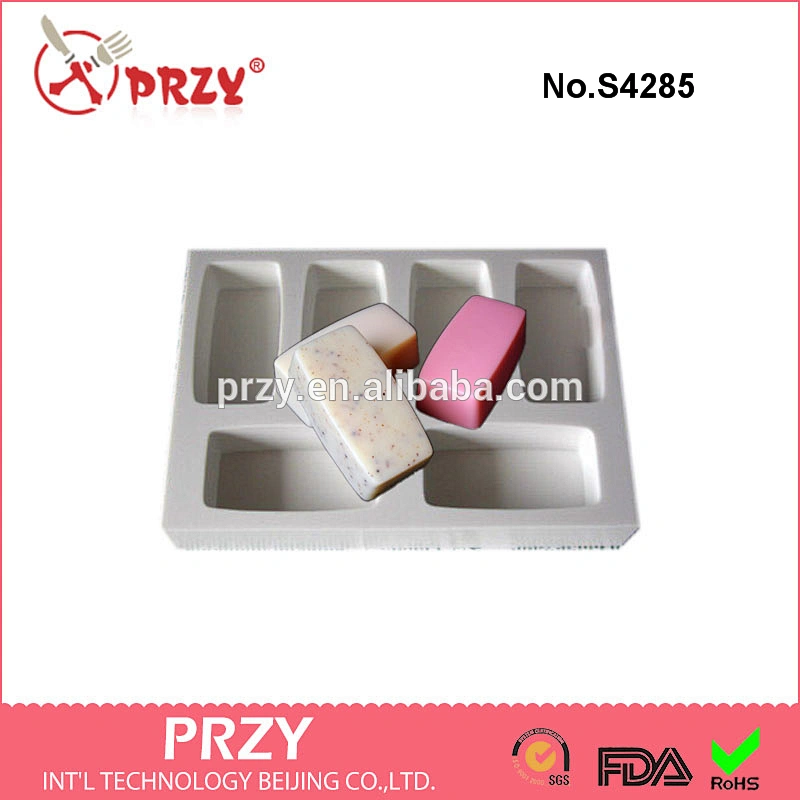 S4285 Rectangular Shape / 6 in 1 / Silicone Soap Mold Handmade Soap Mould Custom Silicone Soap Tray