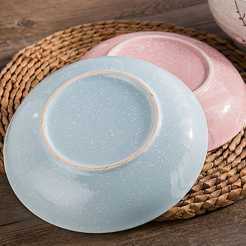 Customized logo Ceramic Plates China Supplier High Quality Tableware Round Shape 7