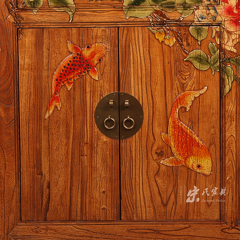 hand painted chinese antique style living room sideboard