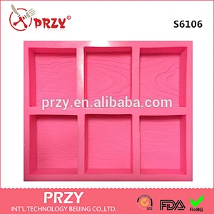 6 Cavity Soap Mold Flexible Silicone Mold For Handmade Soap