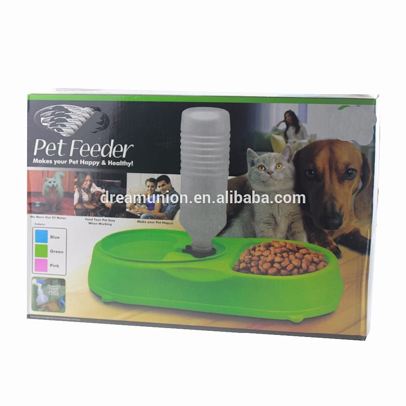 Water Bowl Pet Food Feeder Dog Cat Bird Cup Feeding Plastic Round Dish Dispenser