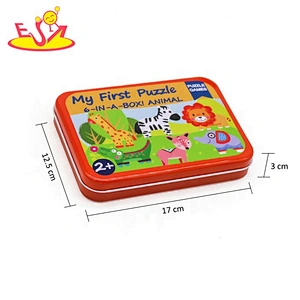 2019 Mosaic design children wooden animal puzzle games for wholesale W14N011