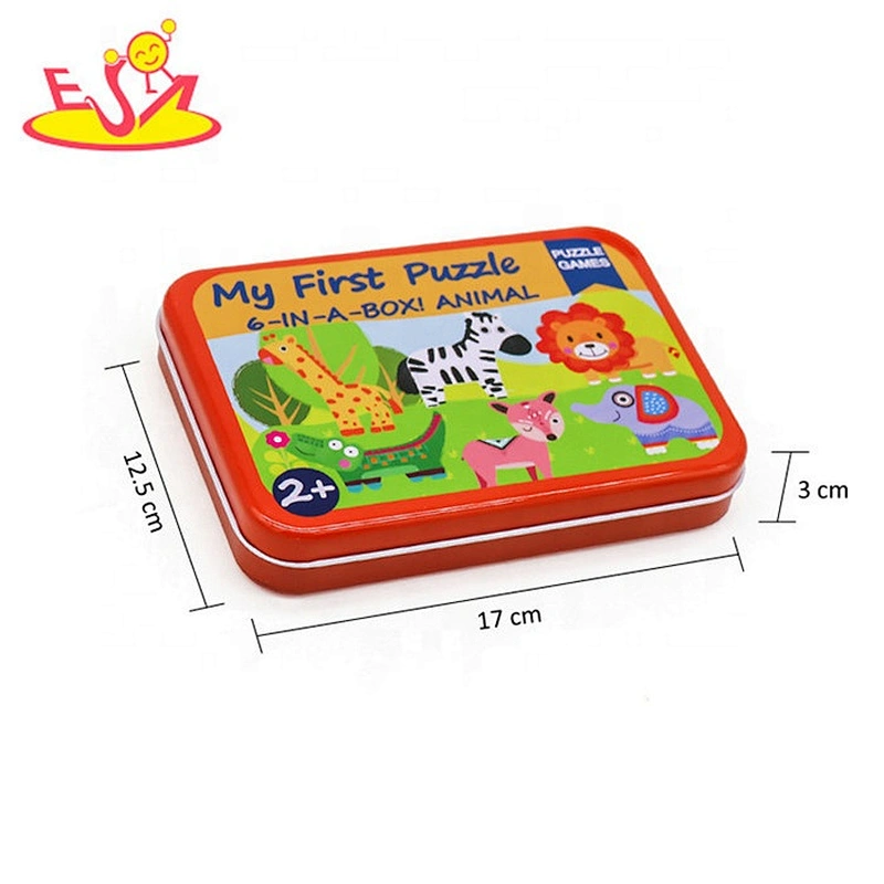 2019 Mosaic design children wooden animal puzzle games for wholesale W14N011