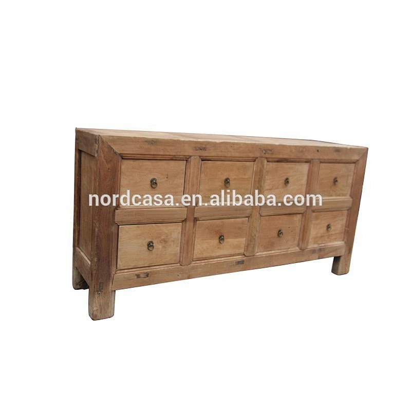 China style wooden cabinet living room pine wood storage cabinet antique storage cabinetwith drawers
