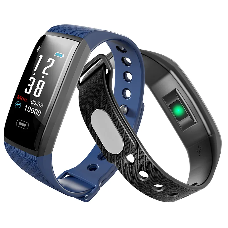 2019 New Bluetooth smart bracelet IP67 with biosensor for men and Women sport wrist band watch