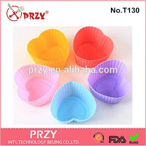 PRZY T130 cake decorating cupcake heart silicone mold