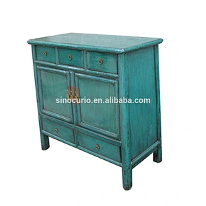 Chinese lacquer antique reproduction furniture cabinet- painted furniture