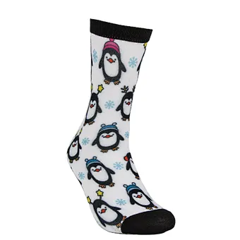 Polyester High Quality Customized Custom Digital Printing Festival Celebrating Christmas Funny Theme MOQ Socks Women