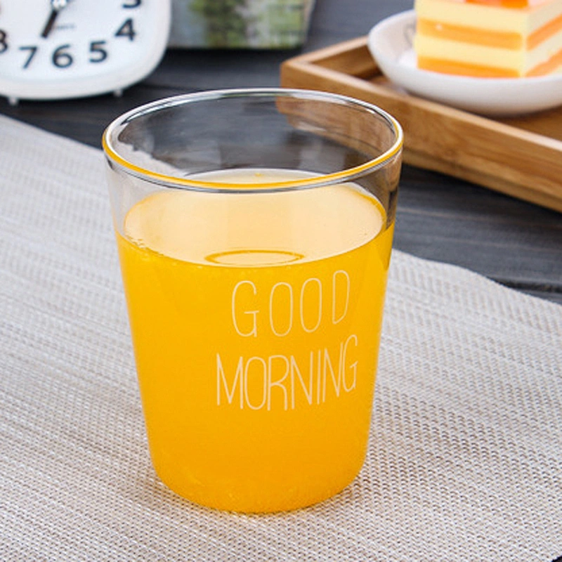 Promotion item 14oz straight drink milk glass cup with custom logo as gift