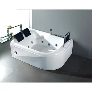 Hot selling acrylic two people bathtub massage home bathtub with tv