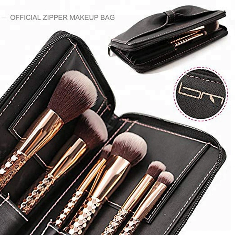New Arrival Rose Golden Pro Makeup Brush Set 12pcs Completed Makeup Brush with Brushes Clutch For Makeup Studio
