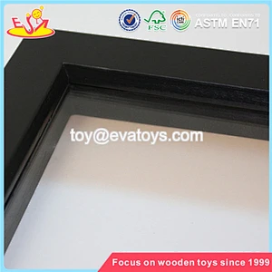 Wholesale household children wooden black picture frame top quality wooden black picture frame W09A006
