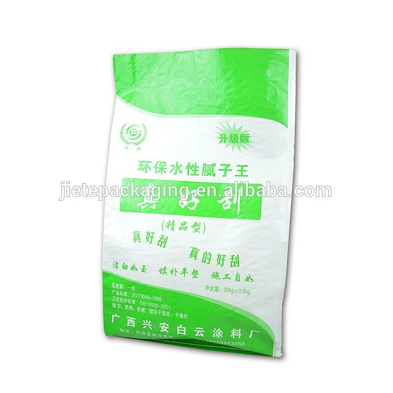 pp woven bags 20kg with color printing and lamination for packing putty powder