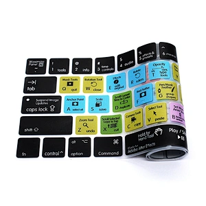 after effect keypad skins Shortcuts Silicone Keyboard Skin for macbook pro 15 touch bar a1707 display for macbook pro keypad