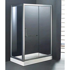 clear glass bathroom bathtub cabin shower enclosure rectangular tray