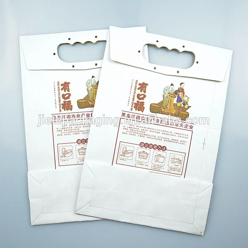 Paper bag with handle shopping bag hot pink kraft paper bag