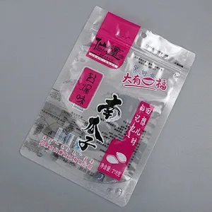 Transparent PE bag for melon seeds candy snack packaging