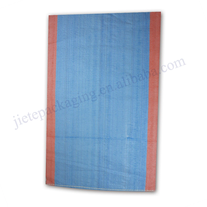 Blue reusable pp woven paddy packaging bag plastic sack for flour, rice, wheat