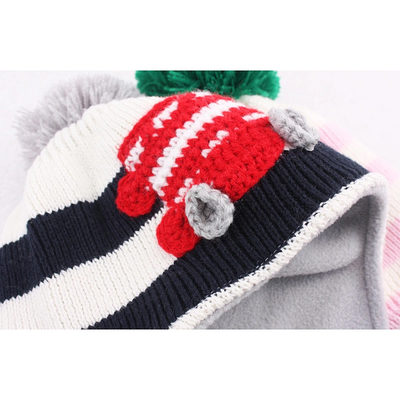 Sweet Warm Winter Kids Knitted Socks And Hat Set Wholesale