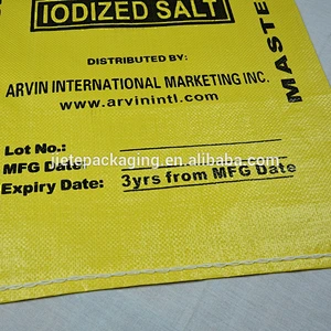 Guaranteed quality eco plastic pp woven bags for packing sea food, salt, sugar 25kg 50kg